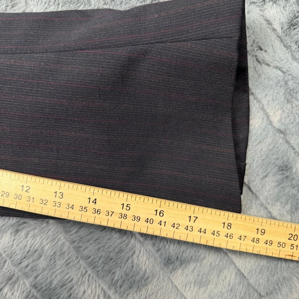 Steve Harvey Collection Mens 48L Suit Super 120s Wool Pinstripe 4 Button 42x30